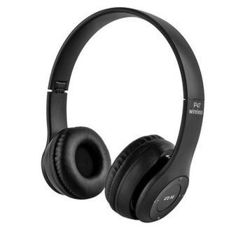 Беспроводные bluetooth-наушники, черные, микрофон