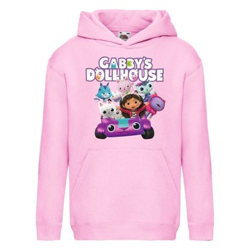 BLUZA KOCI DOMEK GABI Z KAPTUREM 128 cm 7-8 LAT
