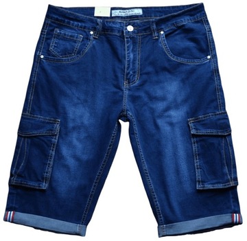 Krótkie Spodenki męskie Bojówki Jeansowe W 36