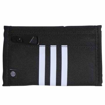 ADIDAS TR WALLET HT4750 SPORTOWY CZARNY PORTFEL SKŁADANY NA RZEP LOGO PASKI