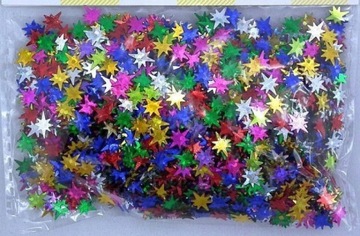 KOLOROWE CEKINY GWIAZDKI PLASTYCZNE DLA DZIECI