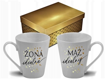 Śmieszny Prezent Ślub Rocznica Zestaw Kubków Gold