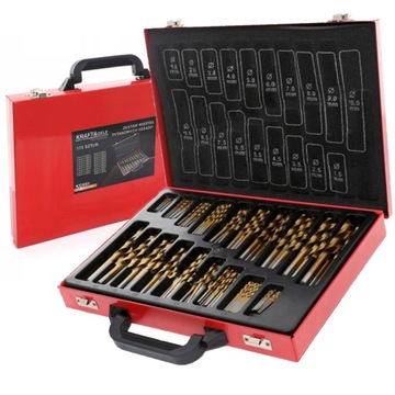 НАБОР СВЕРЛ HSS ТИТАНОВЫЙ ПО МЕТАЛЛУ, 170 ШТ. В КОРОБКЕ