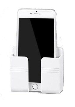 НАСТЕННАЯ ПОДСТАВКА ДЛЯ ТЕЛЕФОНА ДЕРЖАТЕЛЬ ДЛЯ РОЗЕТКИ ВЕШАЛКИ ДЛЯ КАБЕЛЕЙ БЕЛЫЙ