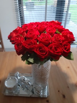 10 искусственных роз типа Living XL 50 см