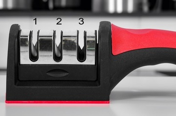 Точилка для кухонных ножей 3-в-1, трехфазный точильный камень, сталь, камень, компактная