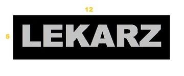 Naszywka Emblemat LEKARZ 5x12 cm