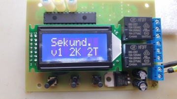 Programator Zegarkowy 2 kanały sekundowy LCD2x8