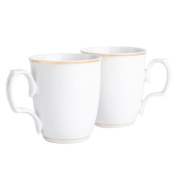 Kubki kubek porcelana MariaPaula Złota Linia 360 ml 2 sztuki zestaw