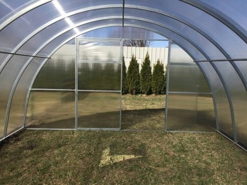 Теплица из поликарбоната Садовый туннель 4х8м профили поликарбонат 20х40 8мм DP