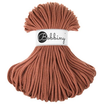 Sznurek makrama Bobbiny 5mm pleciony Terracotta