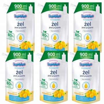 BAMBINO RODZINA ŻEL PO PRYSZNIC ZAPAS ZAPACH MIRABEKA 900ML