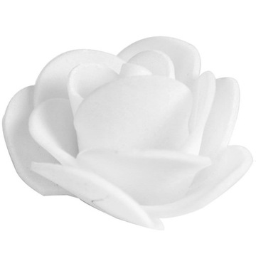 Różyczki róże z pianki do wianków dekoracji ozdób 35mm białe główki 20szt