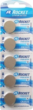 5x bateria Litowa Rocket CR2025