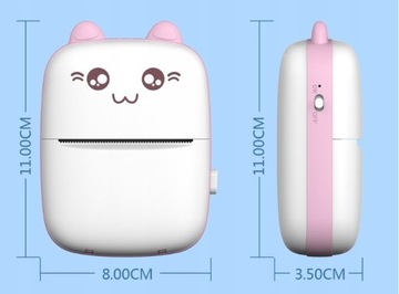 DRUKUŚ MINI DRUKARKA TERMICZNA KOT BT + 3szt ROLEK