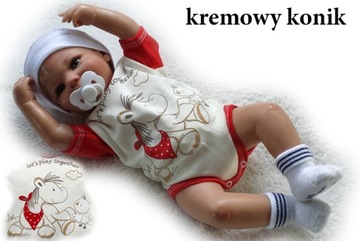 Body pajacyk nadruk 56 krótki rękaw bawełniane