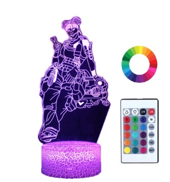 Lampka Nocna Gra APEX Lifeline 3D Led Imię