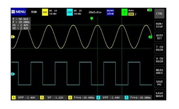 OSCYLOSKOP CYFROWY 1013D EKRAN 7-CALI 1GS/s