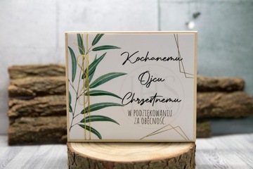 Podziękowanie dla Chrzestnych skrzyneczka komunia