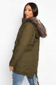 L1H058 BOOHOO__NZ1 KURTKA PARKA KLASYCZNA KAPTUR_L