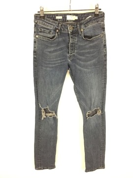 Topman skinny stretch jeans dziury 28 *PWS62*