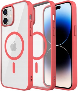 ETUI DO IPHONE 11 PRZEŹROCZYSTE MAGNETYCZNE DO MAGSAFE | RED