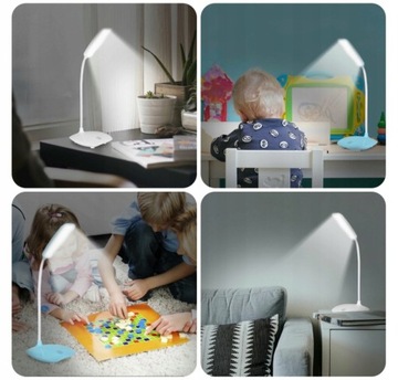 LAMPKA BIURKOWA SZKOLNA NA BIURKO 18 LED USB DOTYK DOTYKOWA BEZPRZEWODOWA