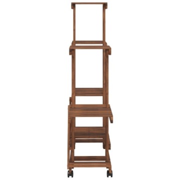 Подставка для цветов на колесах, 95х25х101 см, массив ели