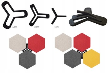 Акустические стеновые панели шестигранные, звукоизоляционные, войлок, шестигранник