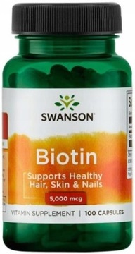 SWANSON BIOTIN 100k BIOTYNA SKÓRA PAZNOKCIE WŁOSY