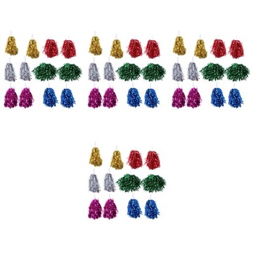 Помпоны Черлидер с розовыми помпонами 48 шт.