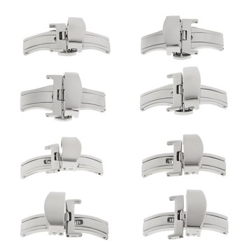 StainlESS Steel Butterfly Clasp Watch Buckle Push Belt Strap 16mm