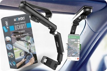 ТВЕРДЫЙ ДЕРЖАТЕЛЬ СОЛНЦЕЗАЩИТНОГО КОЗЫРА ДЛЯ АВТОМОБИЛЬНОГО ТЕЛЕФОНА С ЗАЖИМОМ