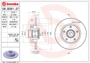 ЗАДНИЕ ДИСКИ + КОЛОДКИ BREMBO RENAULT MEGANE III COMBI