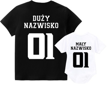 Komplet koszulek dla taty syna Dzień chłopaka XL