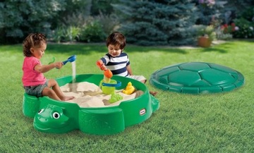 Little Tikes ПЕСОЧНИЦА Черепаха Зеленая закрытая + КРЫШКА ЧЕРЕПАХА