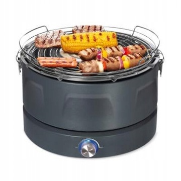 AUTOMATYCZNY GRILL WĘGLOWY BEZDYMNY +TORBA TRANSPORTOWA + BATERIE NOWY !