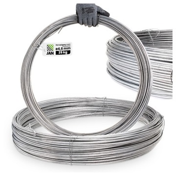 DRUT ocynkowany produkcji PANELI OGRODZENIOWYCH MIĘKKI fi 4,6mm 190mb 25kg