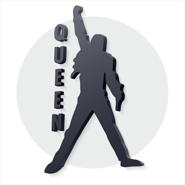 FREDDIE QUEEN BOHEMIAN RHAPSODY DEKORACJA 3D 3cm