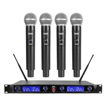 DNA WM4 VOCAL SET 4 MIKROFONY BEZPRZEWODOWE DO RĘKI ZESTAW DO RACKA