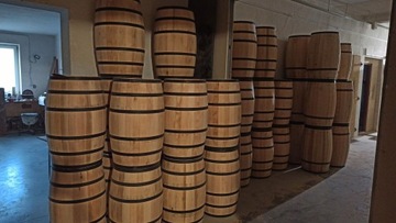 Деревянный шкаф-бочка - мини-бар - бар-бочка