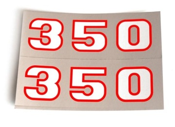 Naklejki boczków CZ 350 472 12V chromowane - para