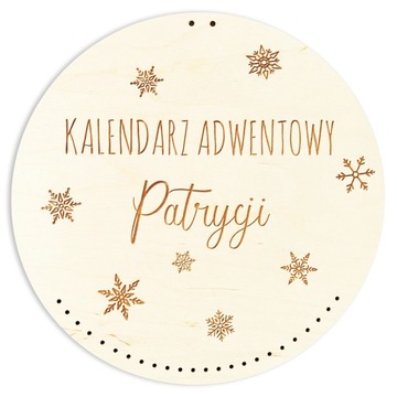 Kalendarz adwentowy drewniany personalizowany imię