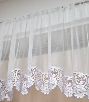 Занавес занавес готовые -Гипюра белые 200x50