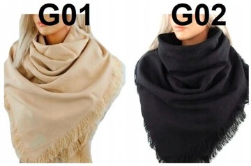 ЧЕРНО-БЕЛЫЙ ШАРФ В КЛЕТКУ, ШАРФ ПОЛЬСКОГО ПРОИЗВОДСТВА