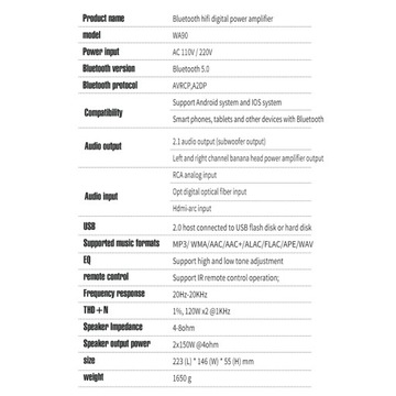 Автомобильный усилитель Bluetooth Усилитель