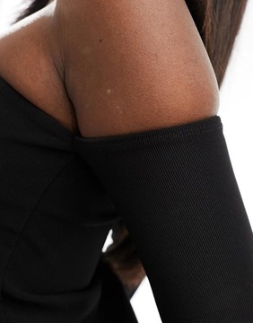 Asos Design wae odkryte ramiona bluzka rozcięcia prążki XL NH8