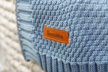 СВЯЗКА С КАПЮШОНОМ 100% БАМБУК ПОДАРОЧНЫЙ СИНИЙ