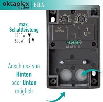 Внешний сумеречный выключатель Oktaplex Bela с таймером IP65