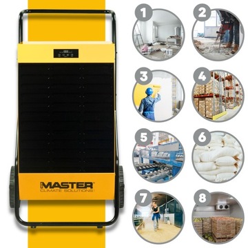 Профессиональный осушитель воздуха промышленной конструкции Master DH 92 80L/24H